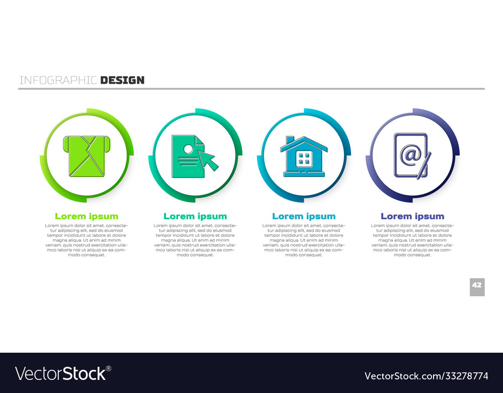 Set envelope document and cursor house mail Vector Image Set envelope document and cursor house mail