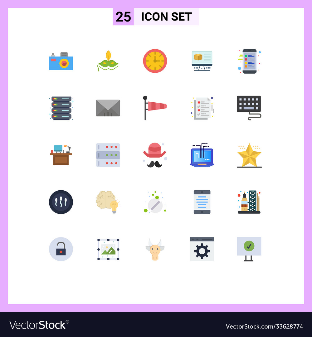 Stock icon pack 25 line signs and symbols