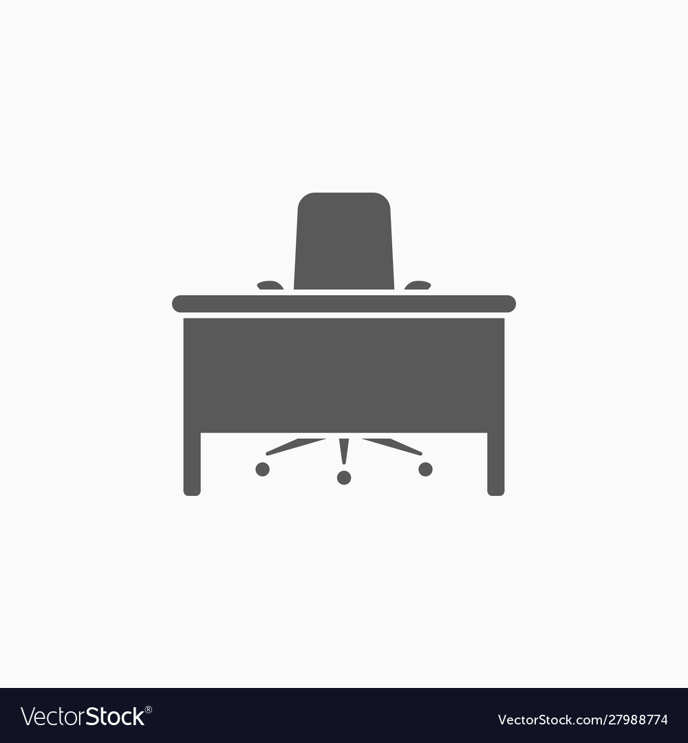 Table and chair office icon