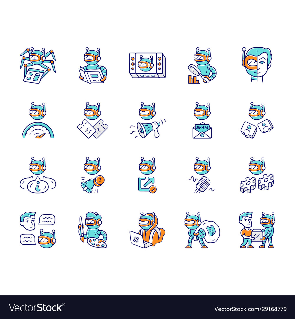 AI Bot Icons - Spambot & Hacker