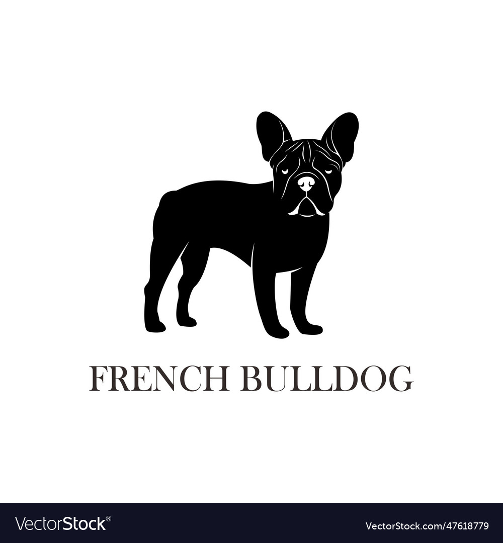 Französische Bulldogge Logo vector image Französische Bulldogge Logo