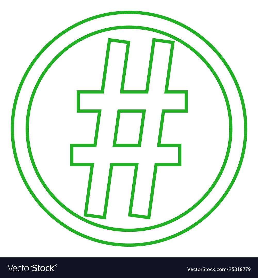 Icon simple element hashtag symbol design from vector image Icon simple element hashtag symbol design from