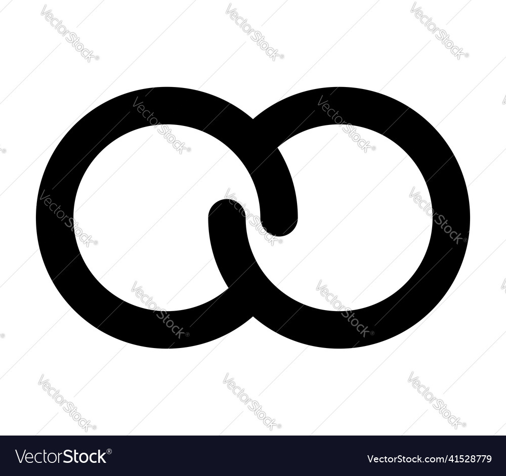 Interlace interconnected intersecting circles Vector Image Interlace interconnected intersecting circles