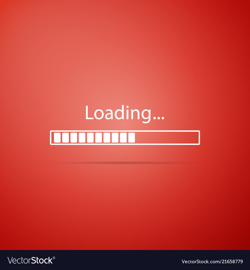 Loading Progress Bar Icon - Red