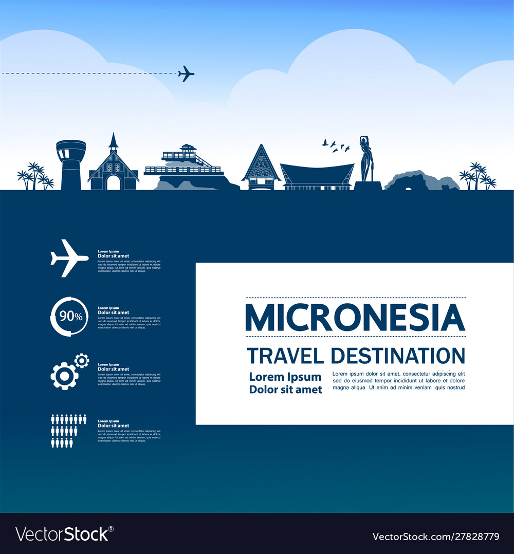 Micronesia travel destination Royalty Free Vector Image