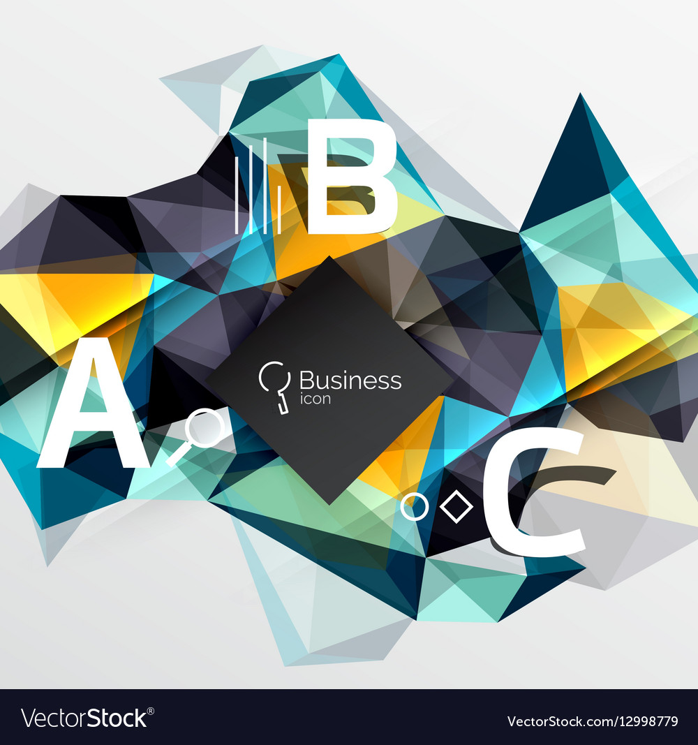 Polygonal triangle abstract background