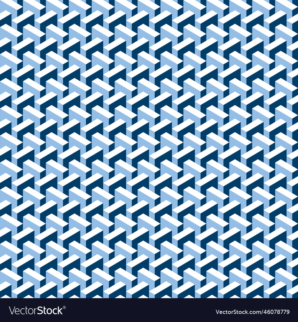 Seamless abstract 3d construction block pattern Vector Image Seamless abstract 3d construction block pattern