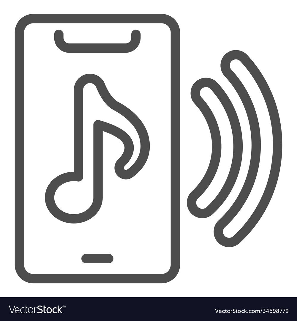 Smartphone with note line icon sound design