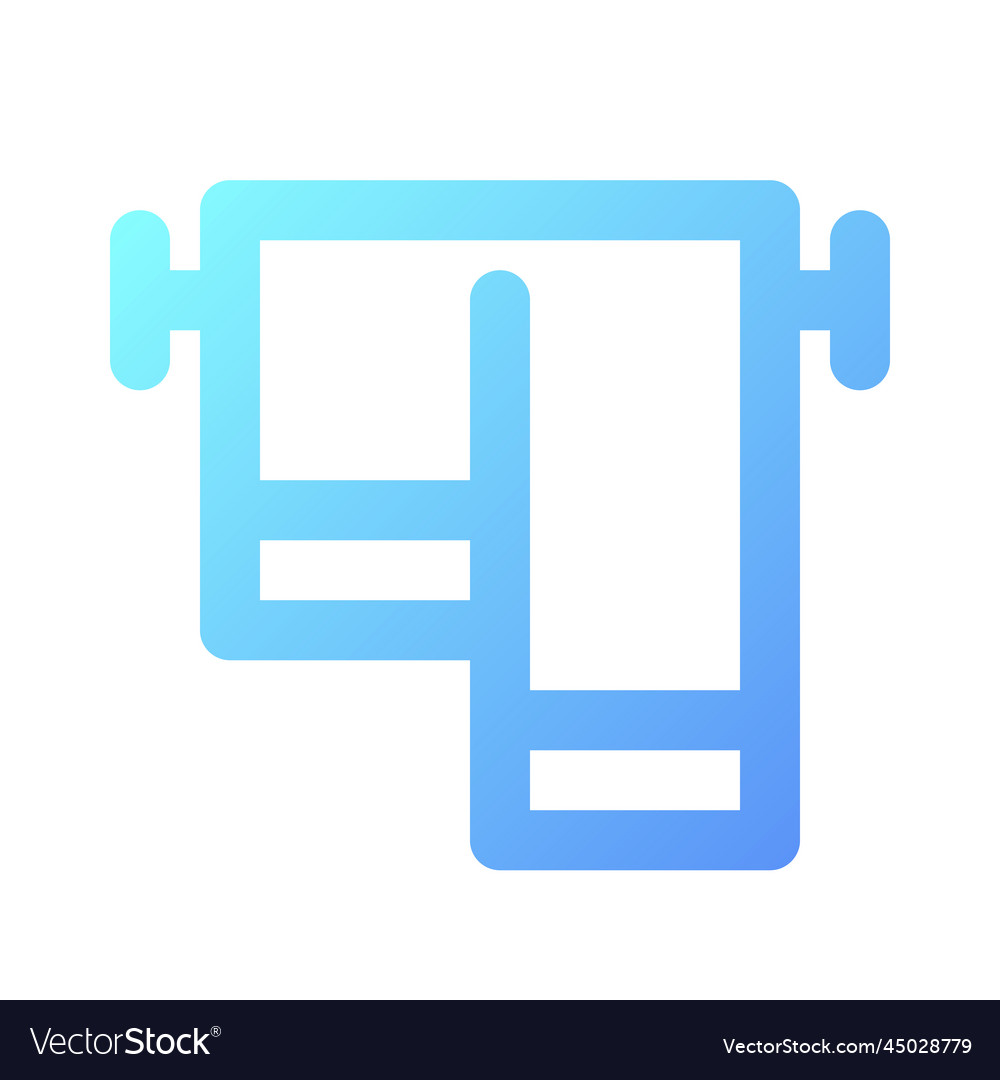 Towels pixel perfect gradient linear ui icon vector image Towels pixel perfect gradient linear ui icon