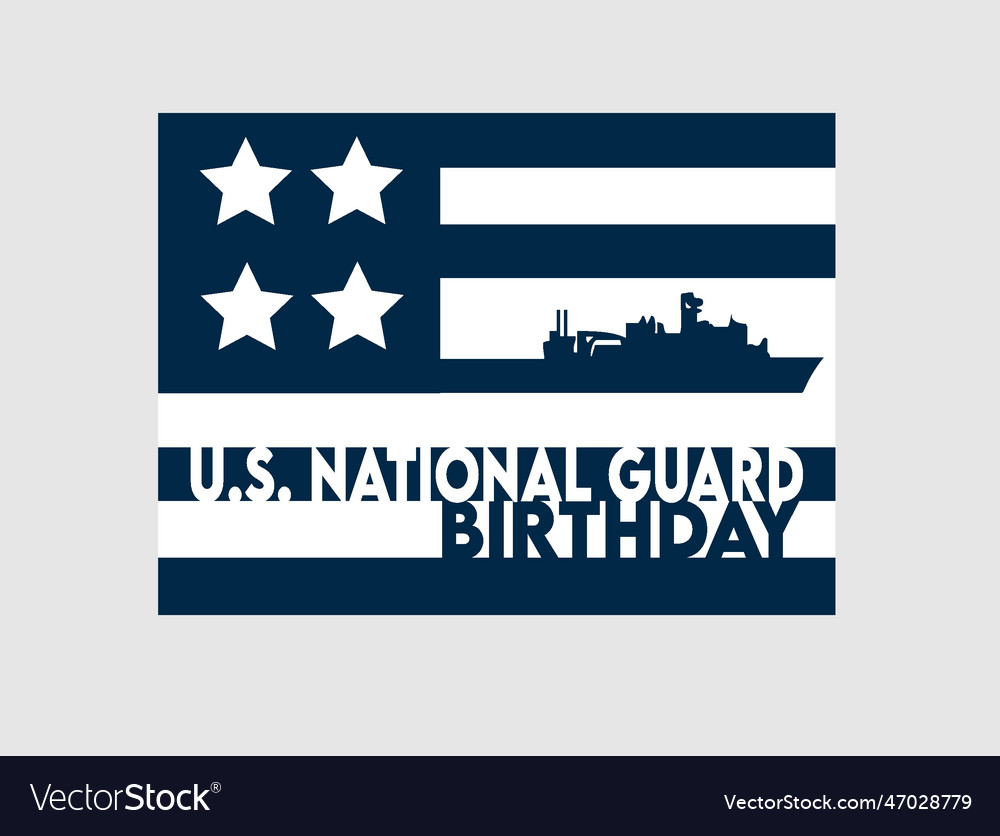 United States National Guard Birthday Royalty Free Vector