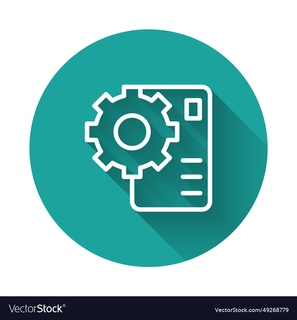 White line neural network icon isolated with long