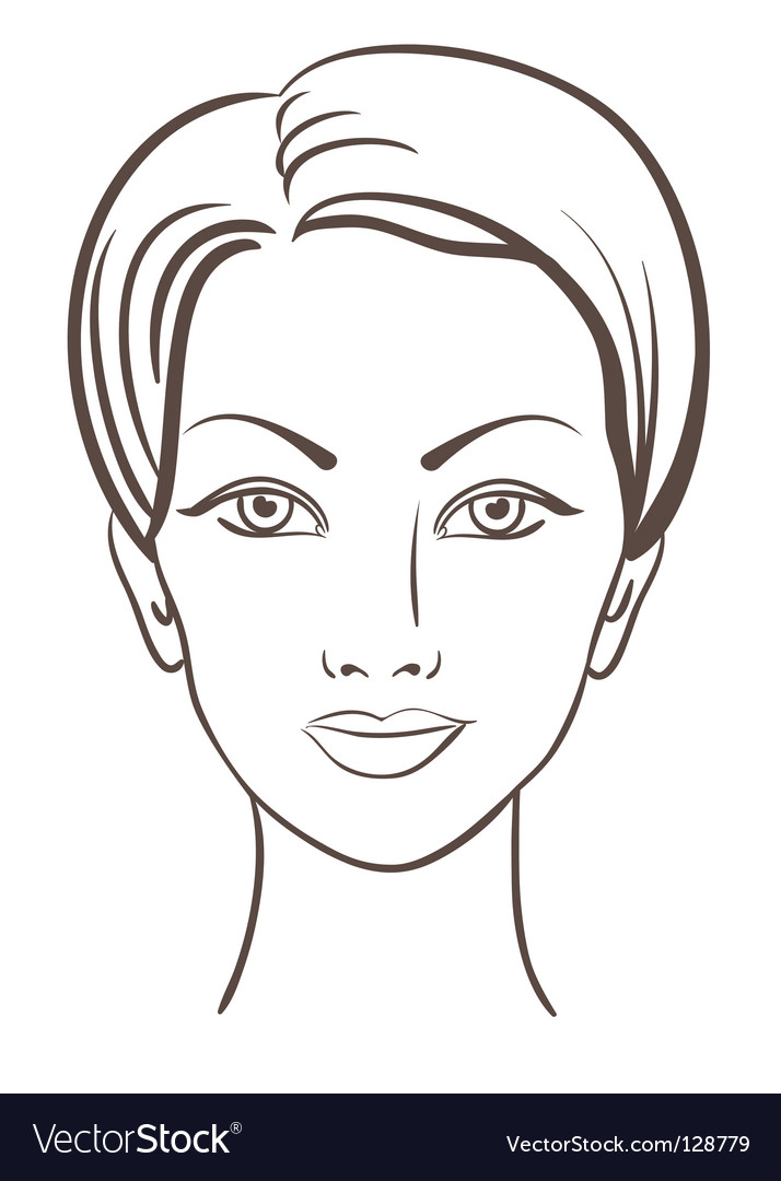 Woman Face Illustration Royalty Free Vector Image