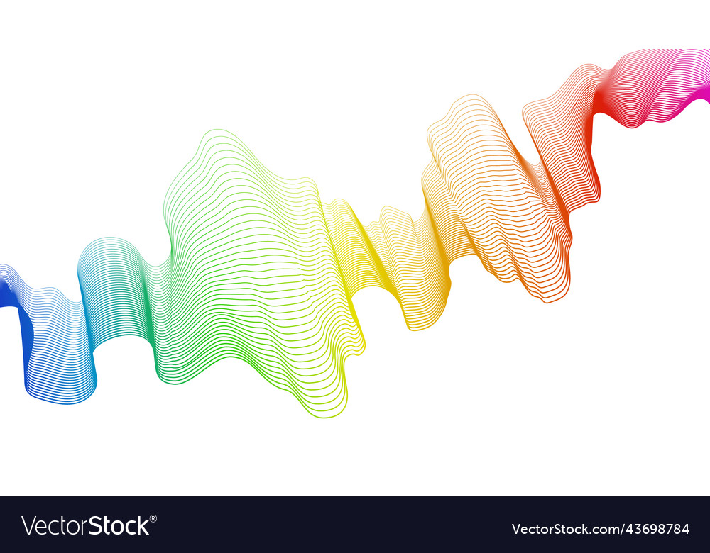 Abstract backdrop with wave gradient lines vector image Abstract backdrop with wave gradient lines