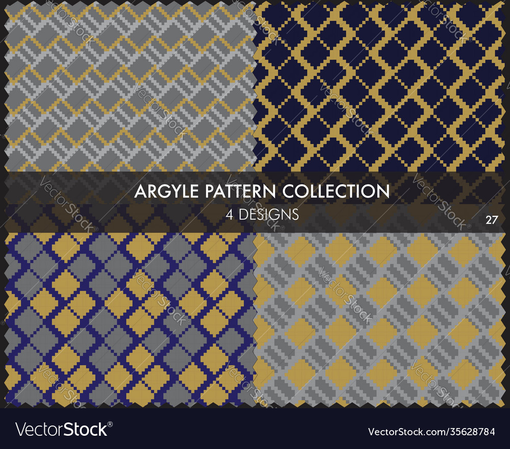 Argyle seamless pattern collection