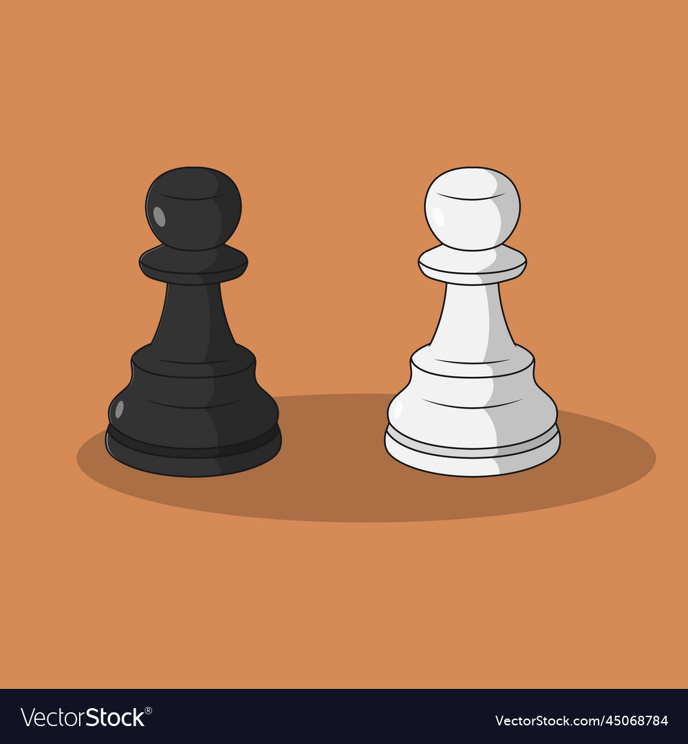 Two chess pawns Royalty Free Vector Image - VectorStock