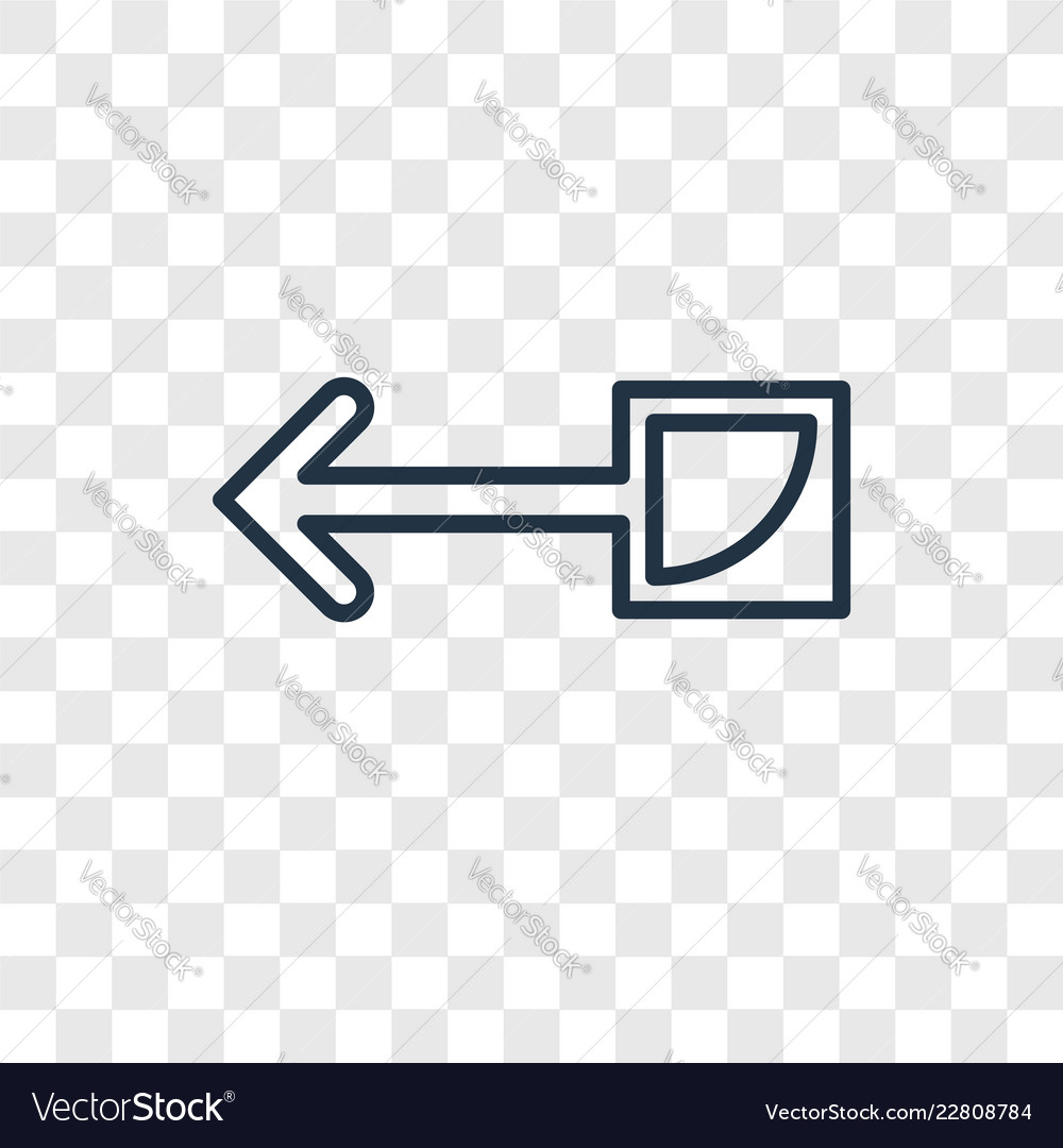 Drag concept linear icon isolated on transparent vector image Drag concept linear icon isolated on transparent