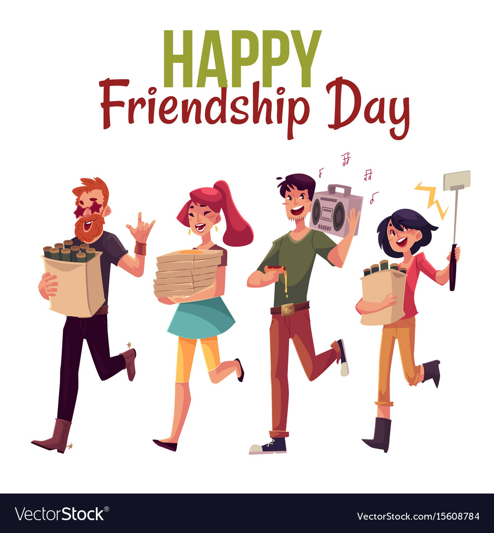 Happy friendship day greeting card