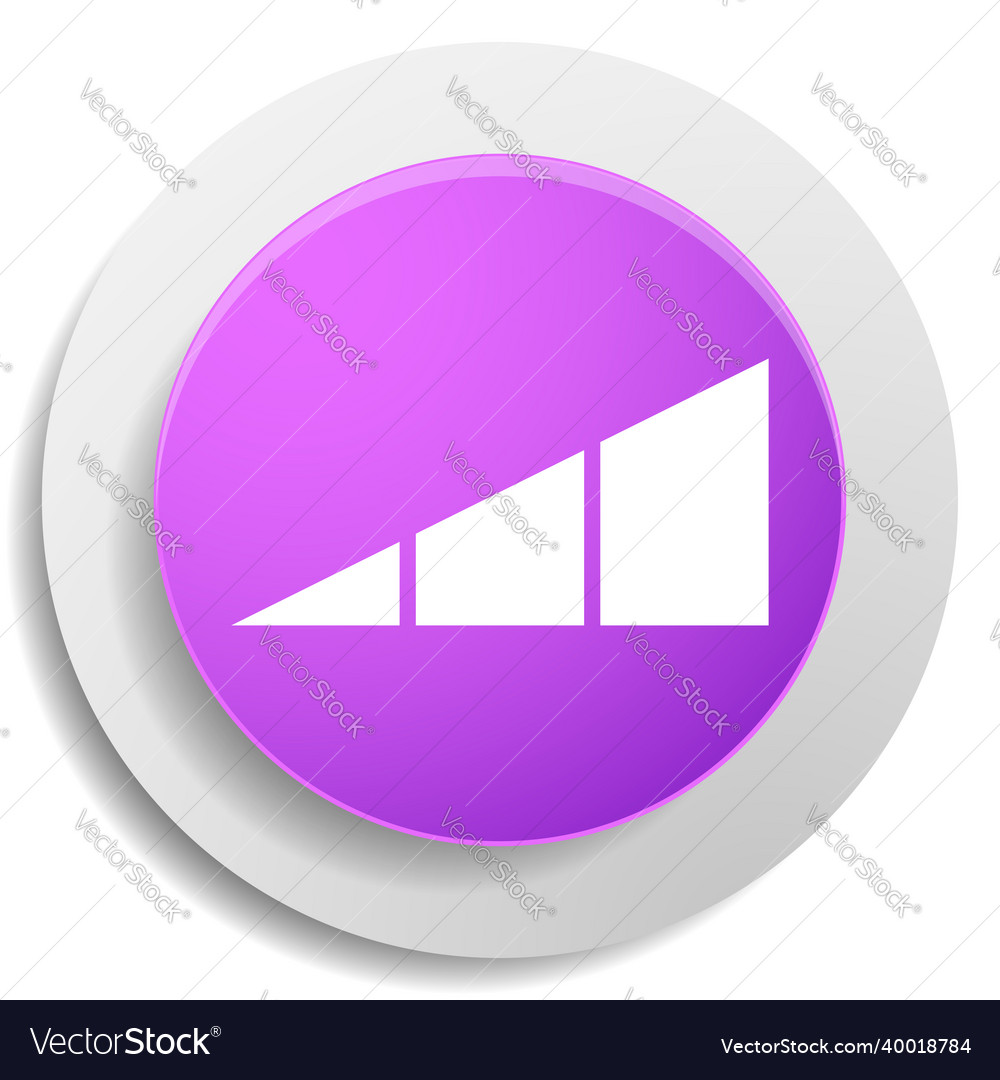Level progress indicator icon meter gauge vector image Level progress indicator icon meter gauge