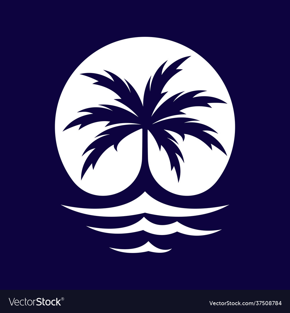 Palm tree logo images Royalty Free Vector Image