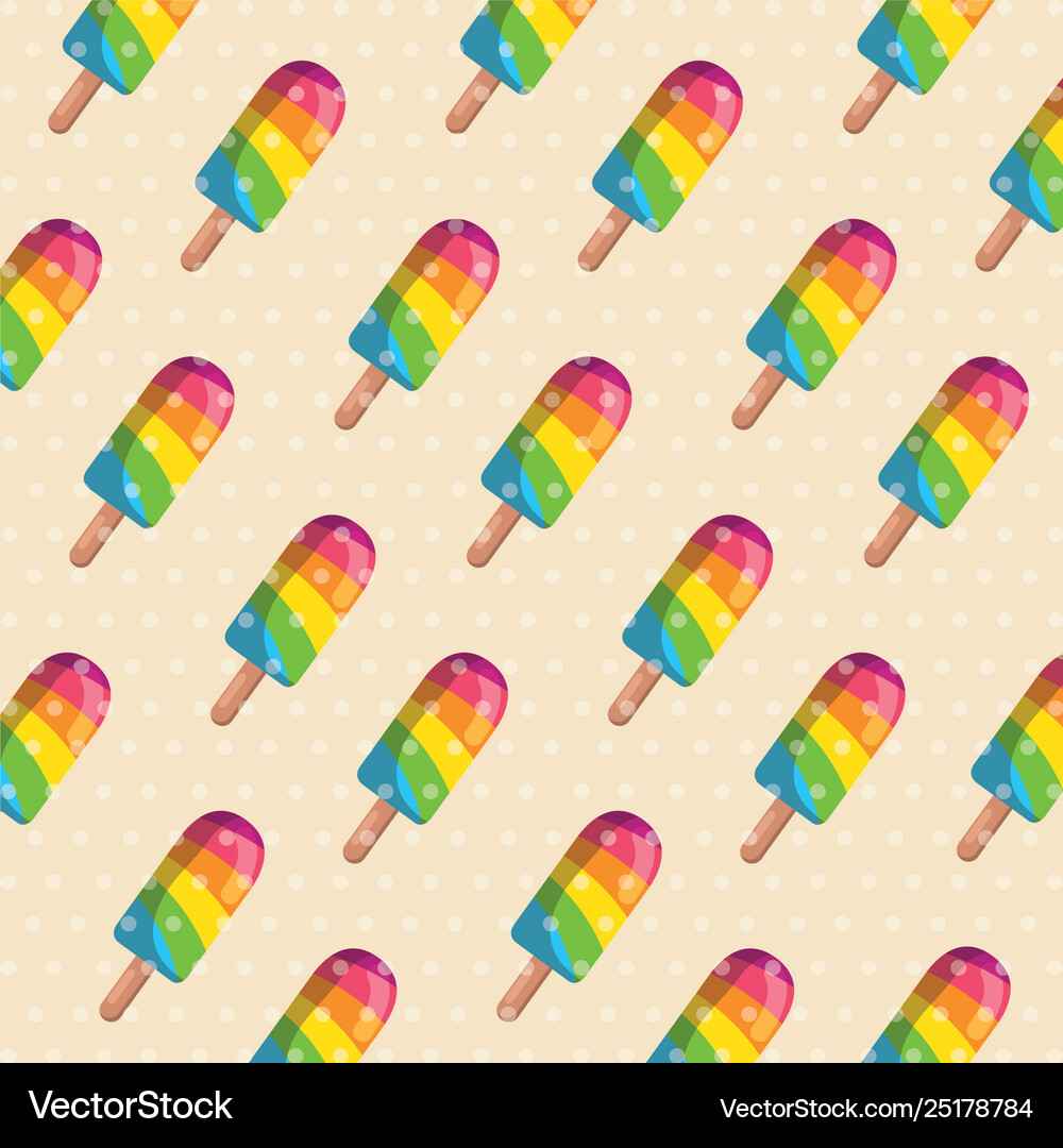 Sweet ice lolly dessert background Royalty Free Vector Image