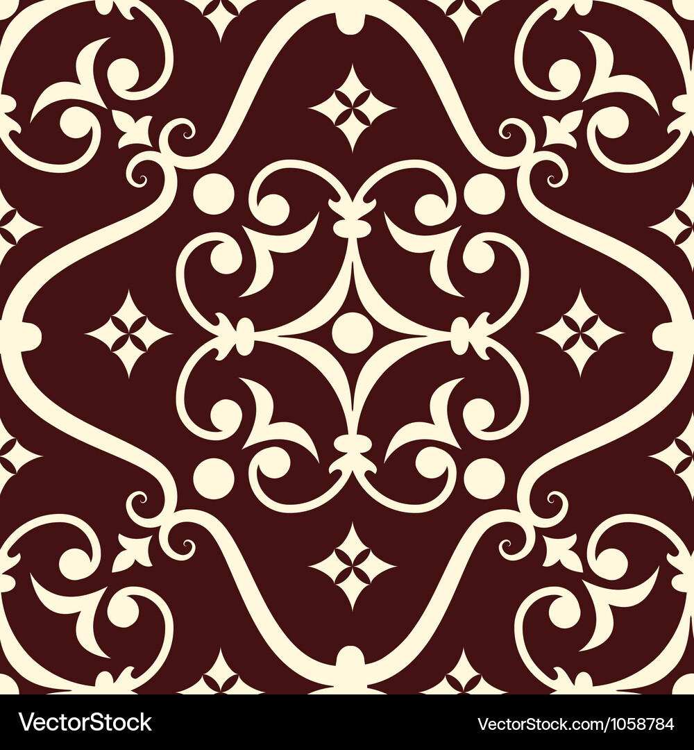 Vintage damask seamless pattern Royalty Free Vector Image