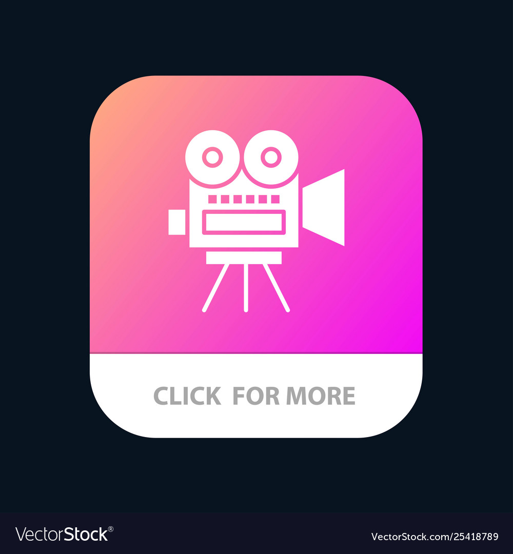 Camera movie film education mobile app icon design vector image Camera movie film education mobile app icon design