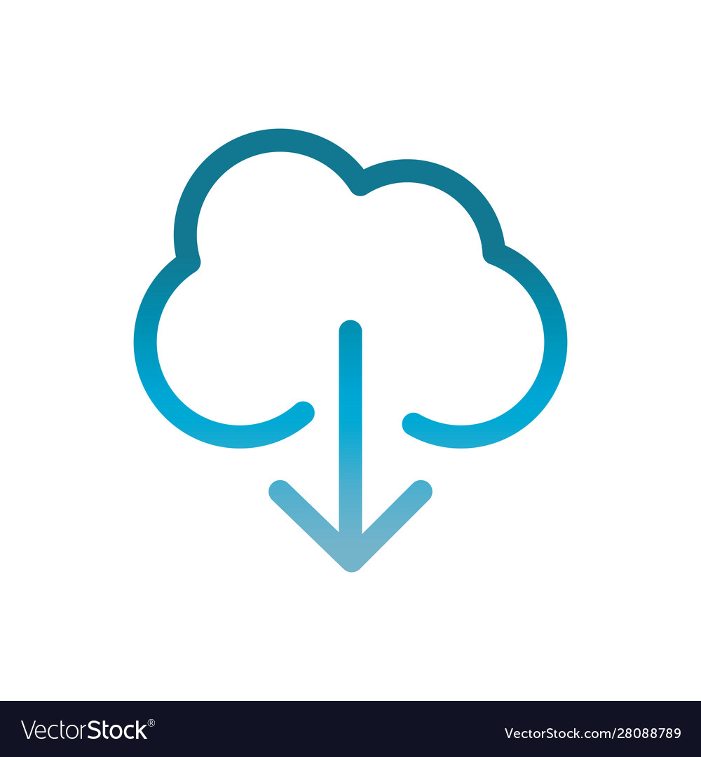 Cloud computing download user interface blue