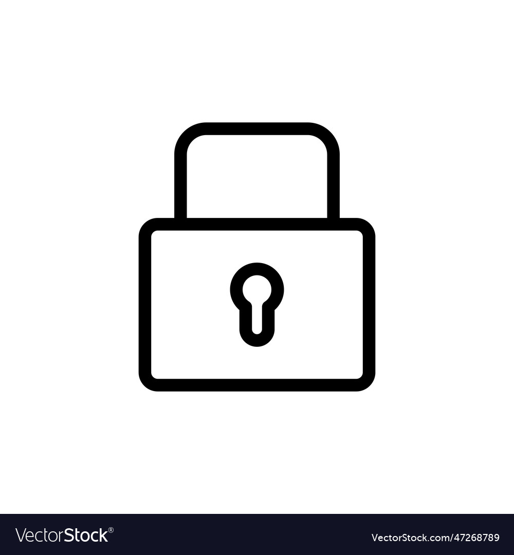 Lock icon padlock encryption security vector image Lock icon padlock encryption security