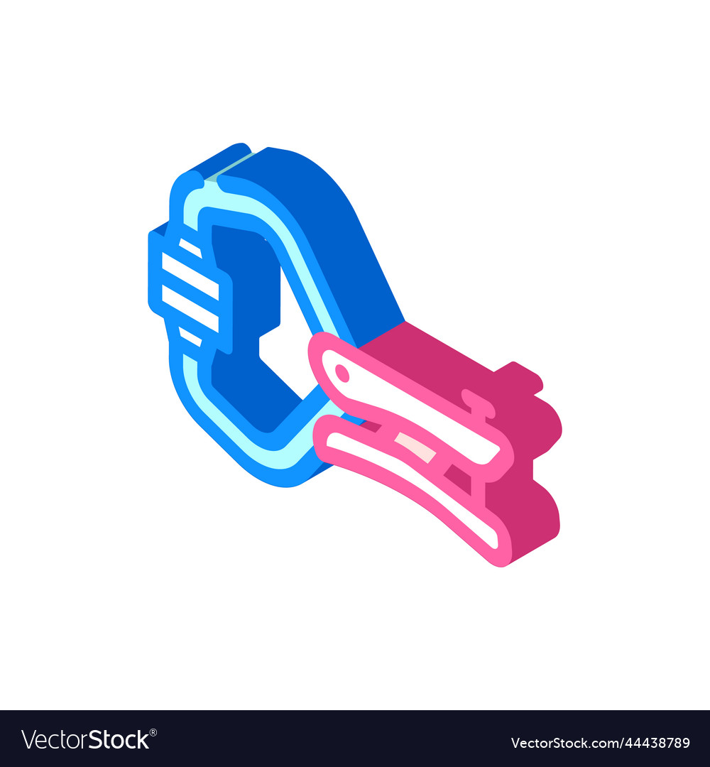 Locking clamp isometric icon