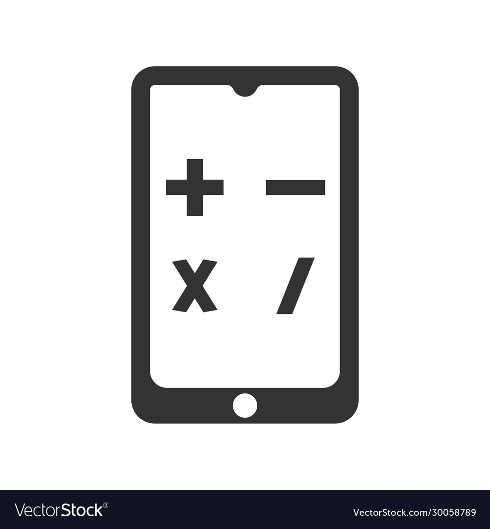 Mobile Calculator Icon Royalty Free Vector Image