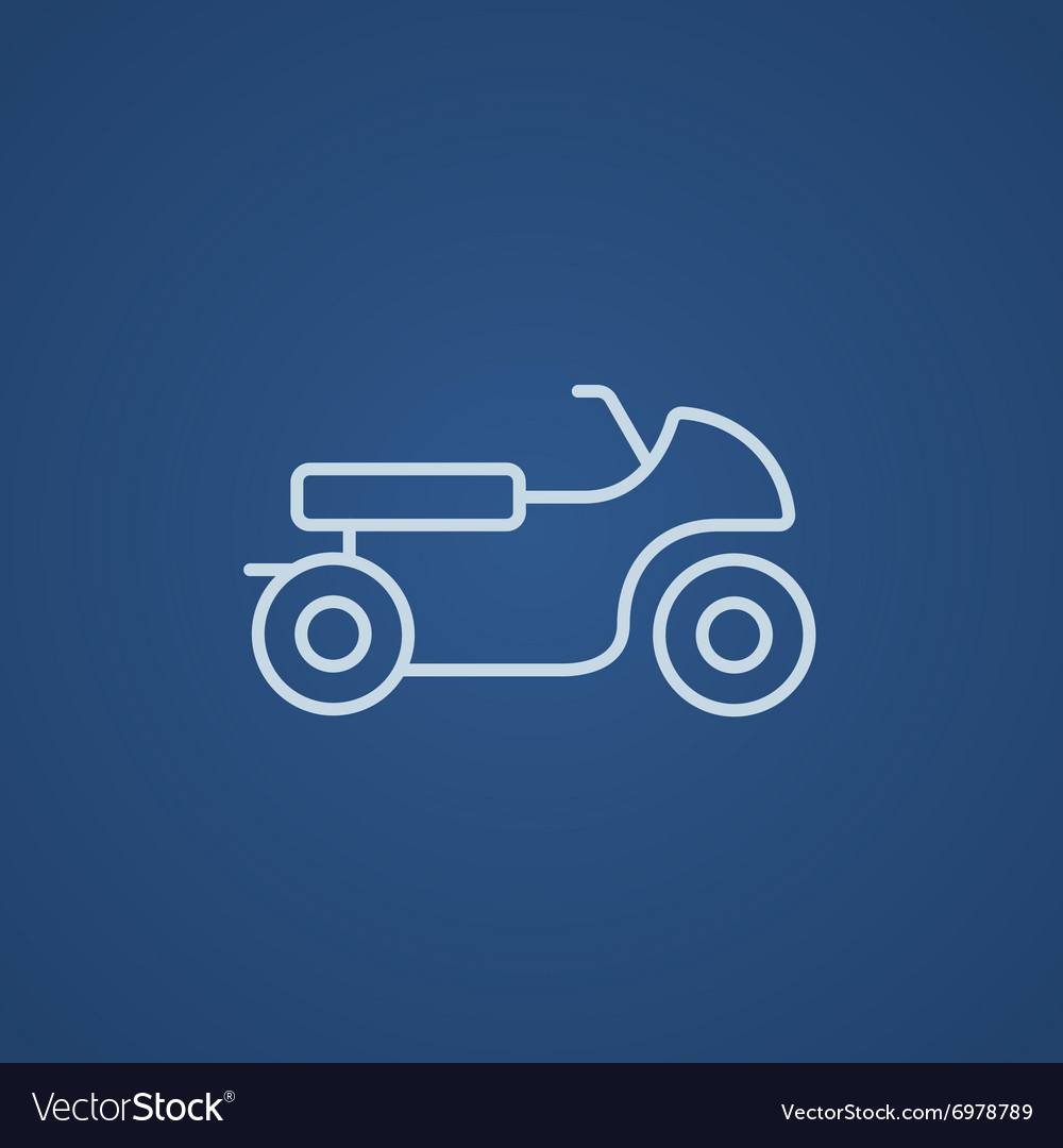 Motorcycle line icon Royalty Free Vector Image