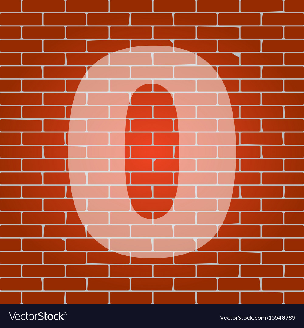 Number 0 sign design template element