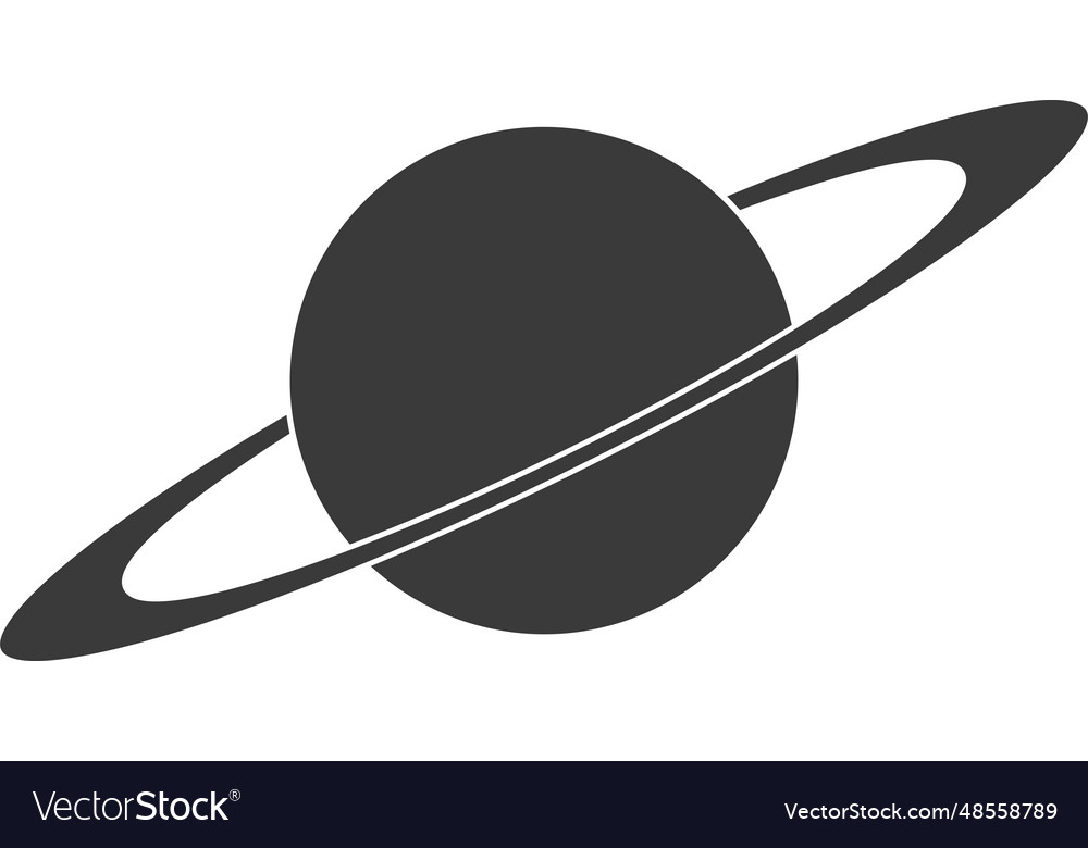 Planet Ikone mit einem Orbitalring