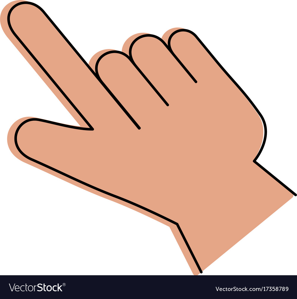 Pointer hand index isolated icon