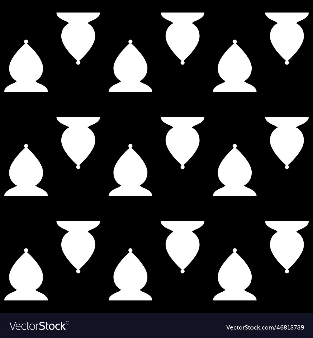 Seamless pattern with chess bishop endless