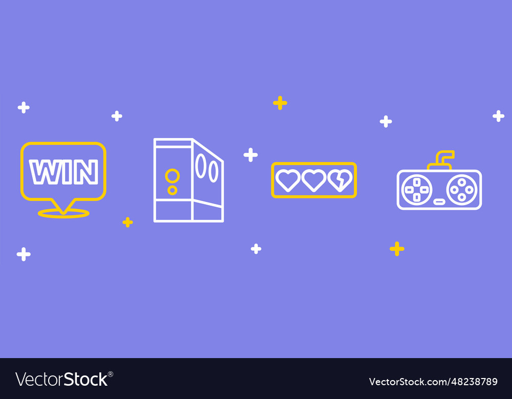 Set line game controller or joystick life bar