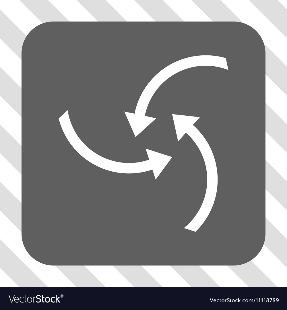 Swirl arrows rounded square button