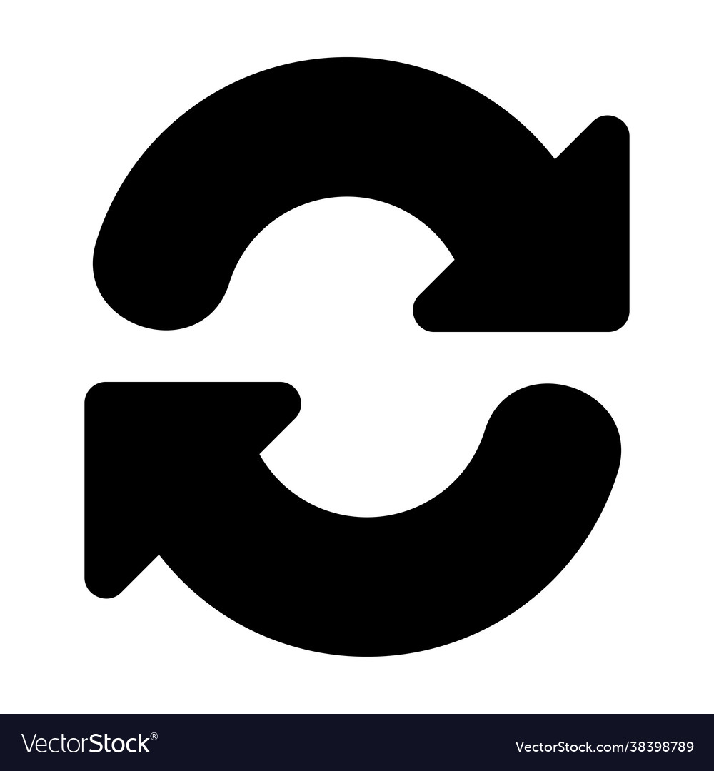 Synchronize icon in solid style for any projects