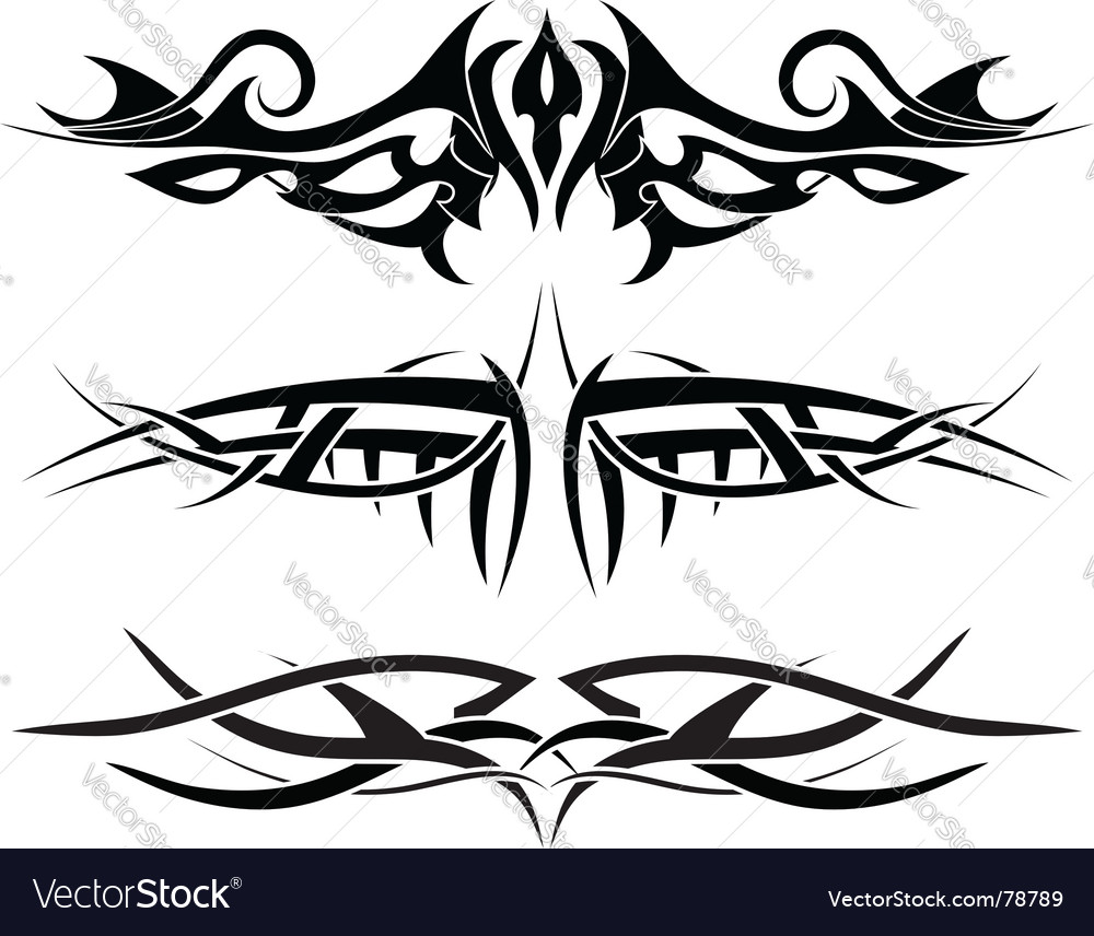 Tattoos set Royalty Free Vector Image - VectorStock