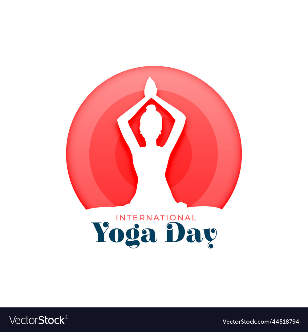 21st june international day of yoga background Vector Image