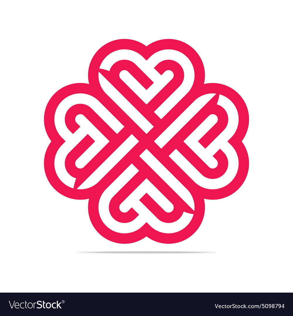 Abstract Heart Loop Motif