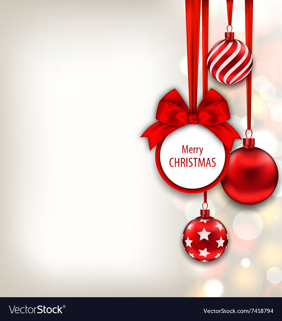 Christmas background with celebration card Vector Image