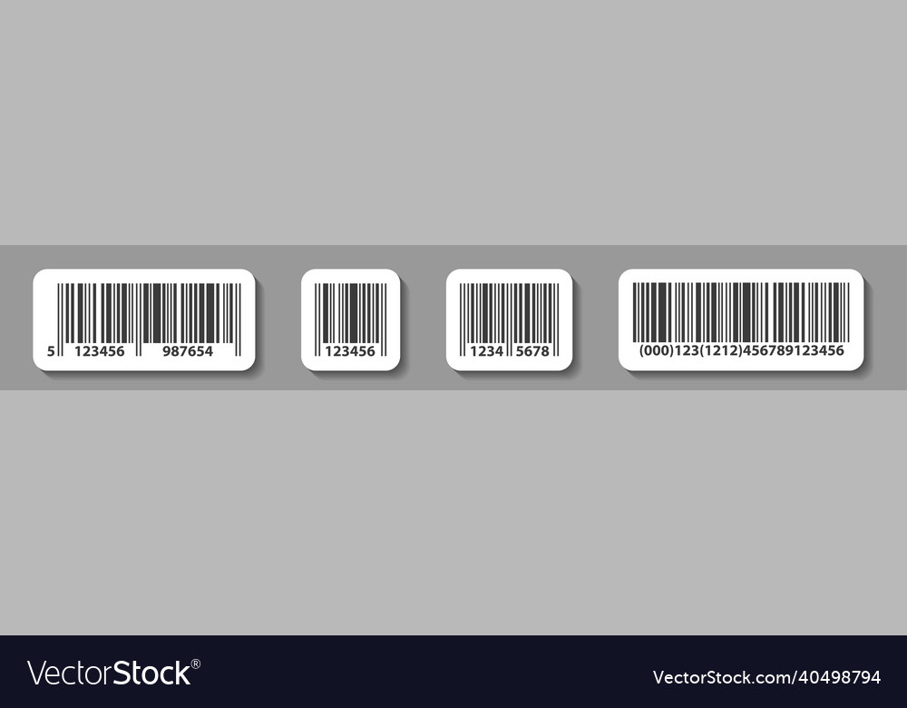 Ean code stickers linear barcode set of labels