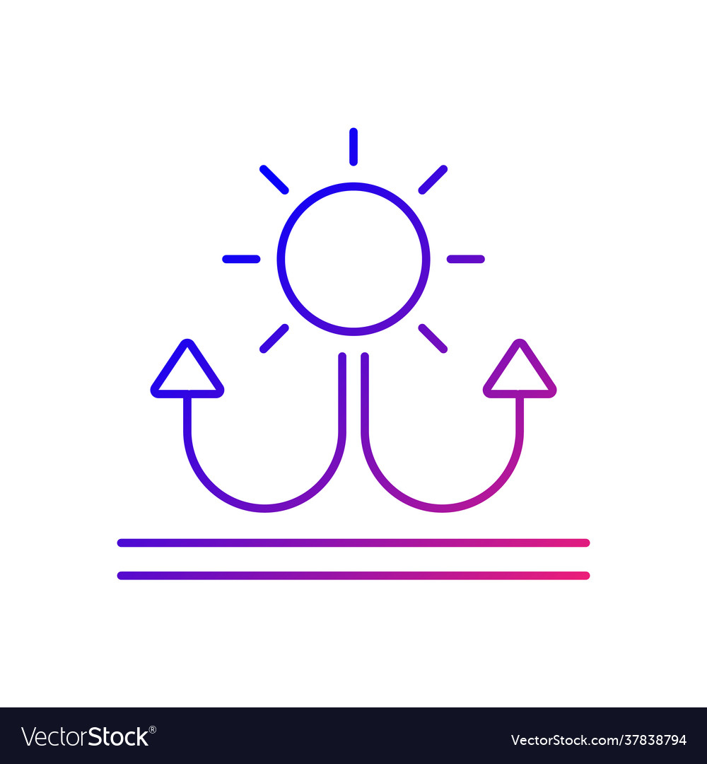 Fabric with reflective parts gradient linear icon vector image Fabric with reflective parts gradient linear icon
