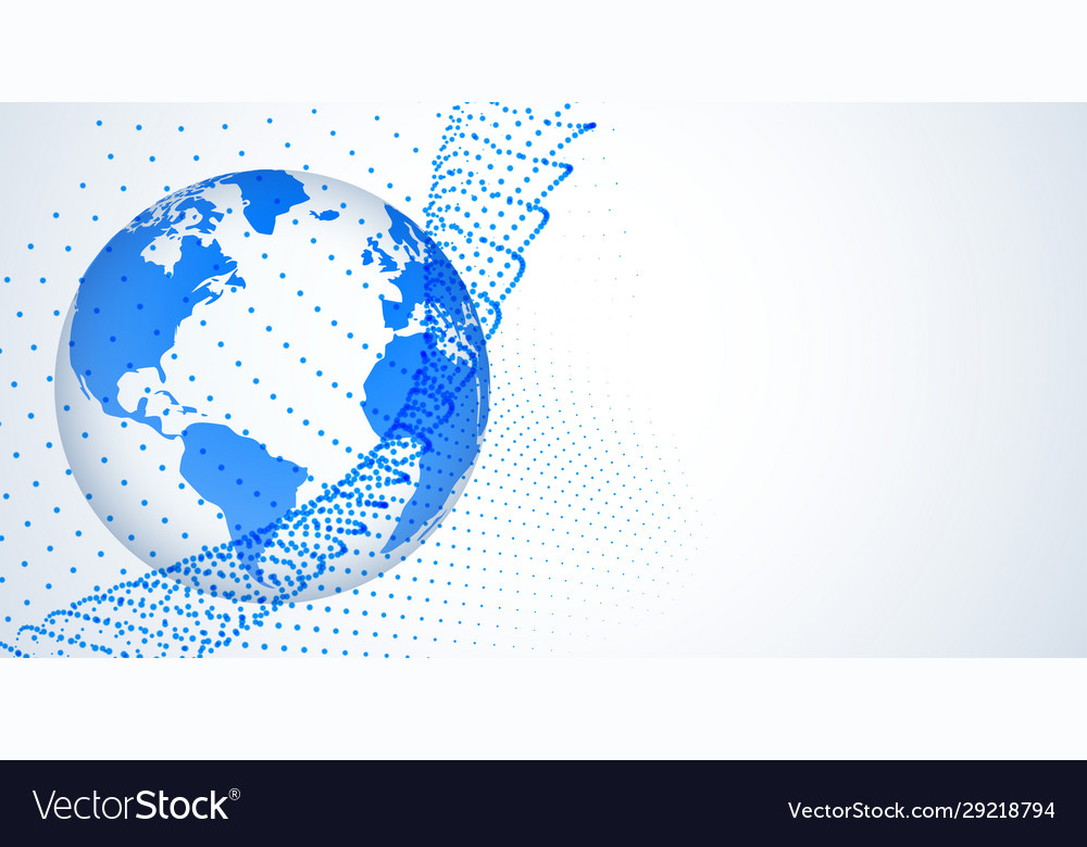 Global network connection concept digital vector image Global network connection concept digital