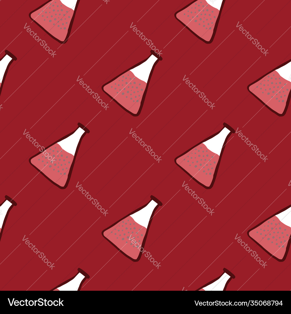 Minimalistic seamless chemistry pattern Royalty Free Vector