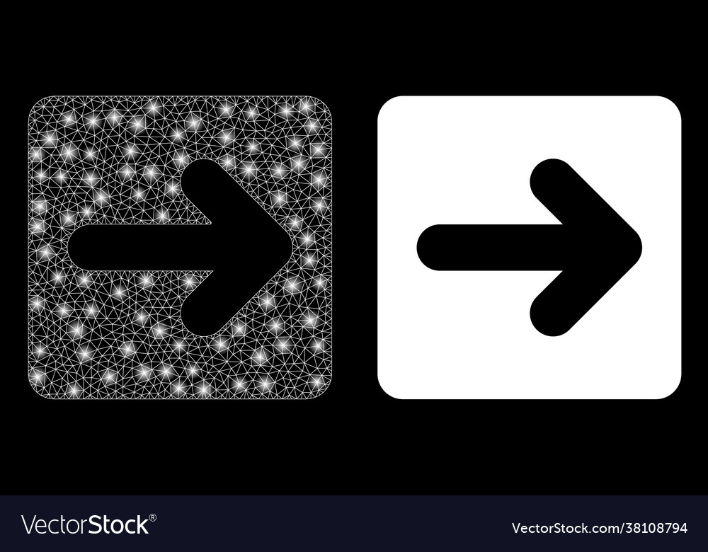 Polygonal network mesh right cursor with light vector image Polygonal network mesh right cursor with light