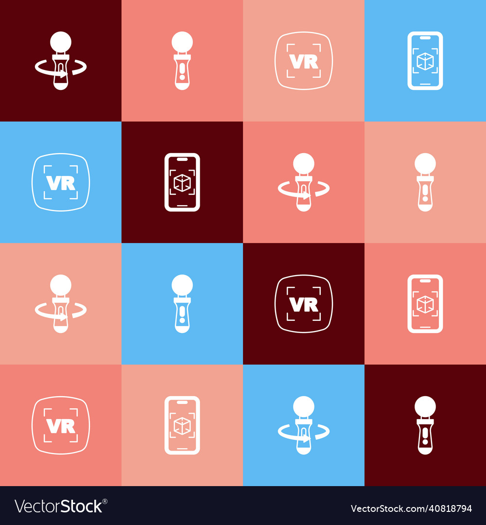 Set pop art vr controller game virtual reality Vector Image Set pop art vr controller game virtual reality