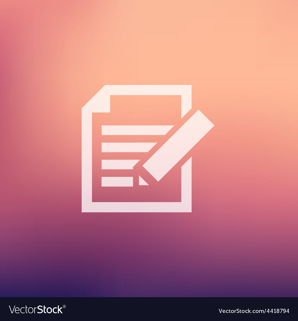 Taking notes in flat style icon
