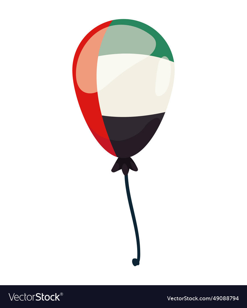 Uae national day flag balloon Royalty Free Vector Image